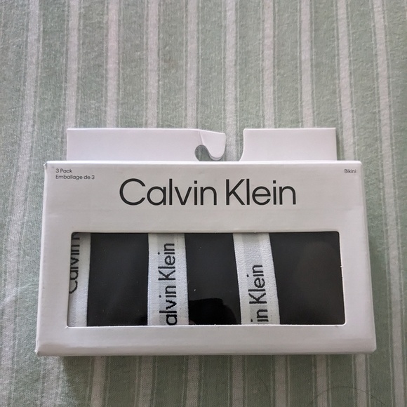 Calvin Klein Three Bikinis Set in Black women's size small - Picture 1 of 4